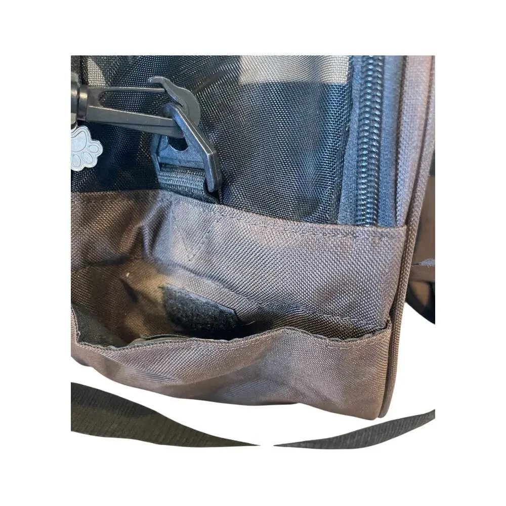 Pet Carrier for Small Dog or Cat 15 x 7 inch Boots & Barkley Brand Brown & Black